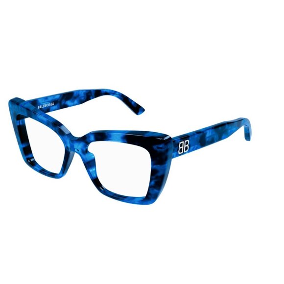 NEW BALENCIAGA BB0297O 004 BLUE EYEGLASSES